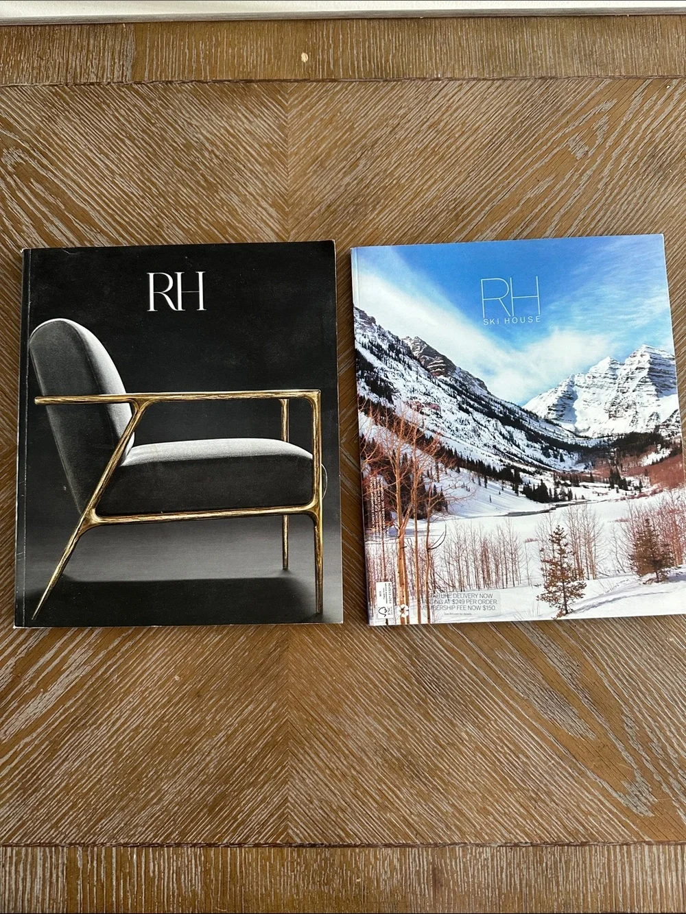 RH Coffee Table Catalog Set — Black and Blue Covers